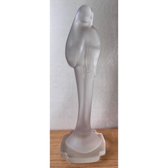 VTG Heisey by Imperial Glass Satin/Clear Frosted Finish Madonna Figurine 9" Tall - Picture 5 of 8